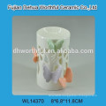 Butterfly series white porcelain oil burner in teapot shape
